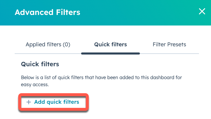 Use dashboard filters