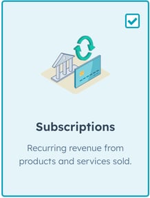 HubSpot import process: Interface showing 'Subscriptions' selected as the object type to import.