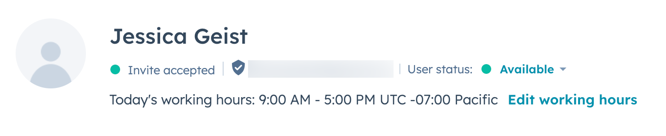 Manage user working hours and availability for scheduling pages inbox