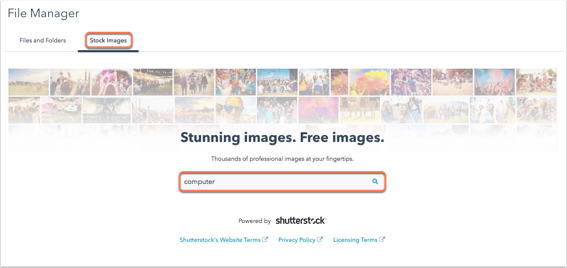 integración de HubSpot con Shutterstock