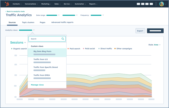 HubSpot's free reporting dashboard