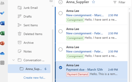 How to organize Outlook emails using categories. 