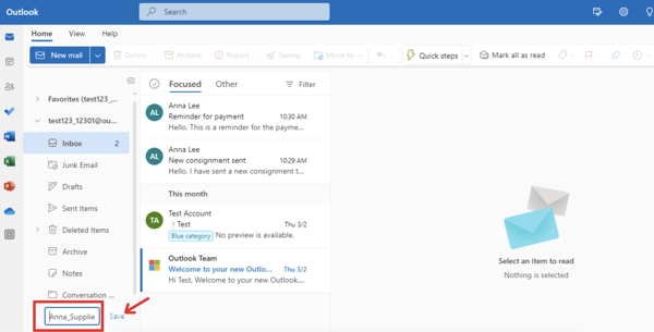 Outlook folders to keep your emails organized.