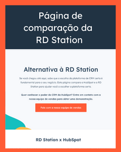 RD Station Página de Comparação