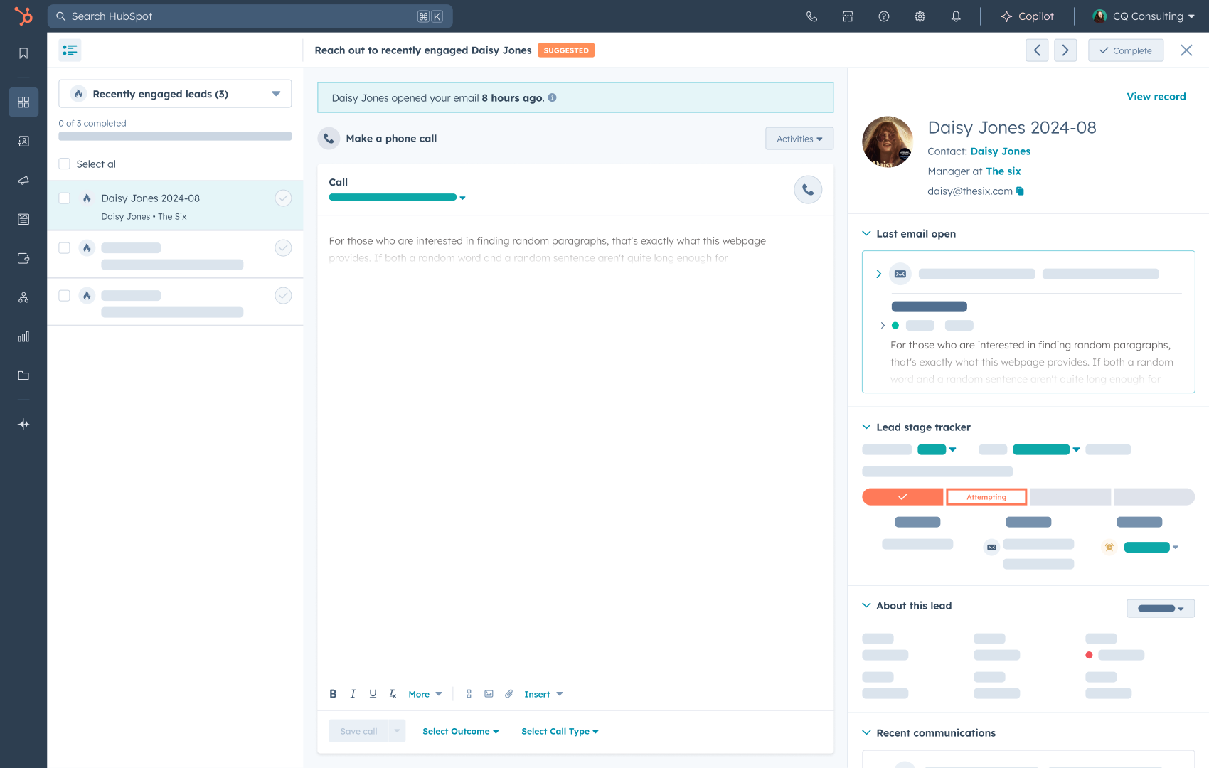 Sales Hub - Guided Execution Que