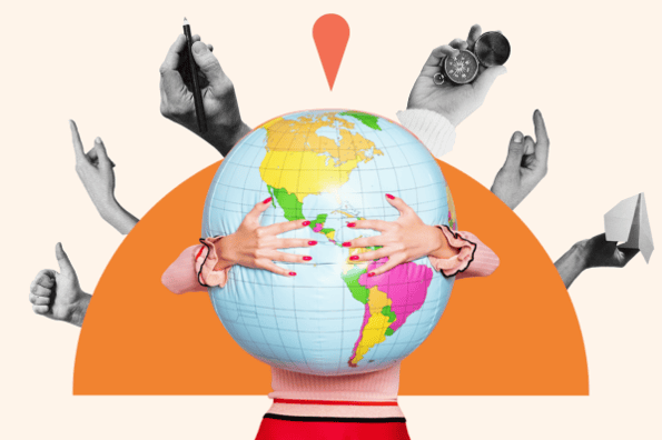 sample sales territory business plan sales territory planning illustration featuring a globe and several hands
