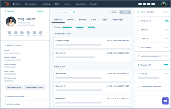 SalesHub_Contact-record-with customer-data-1