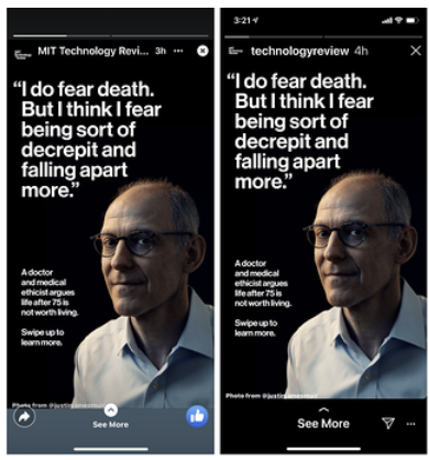 MIT Tech Review Instagram and Facebook Story