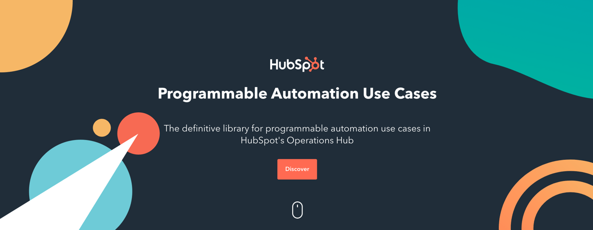 Screenshot of the programmable automation use case library