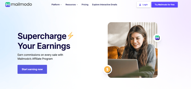 affiliate program, mailmodo