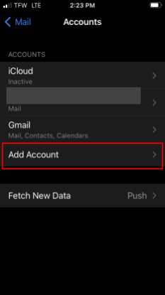 Tap Add account.