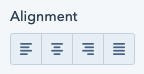 Text Alignment field Text Alignment field