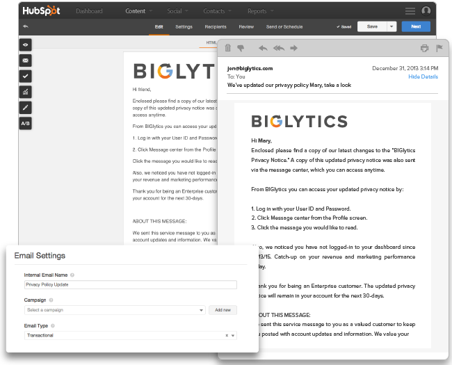 Transactional Email Software HubSpot