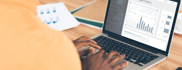 Marketer analyzes website traffic