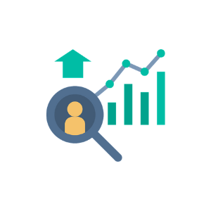 design com gráfico de investimentos apontando para cima, resultados positivos da plataforma de CRM com melhor valor da HubSpot 