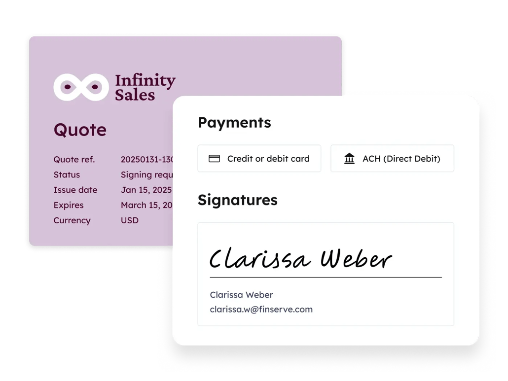 Quote signature