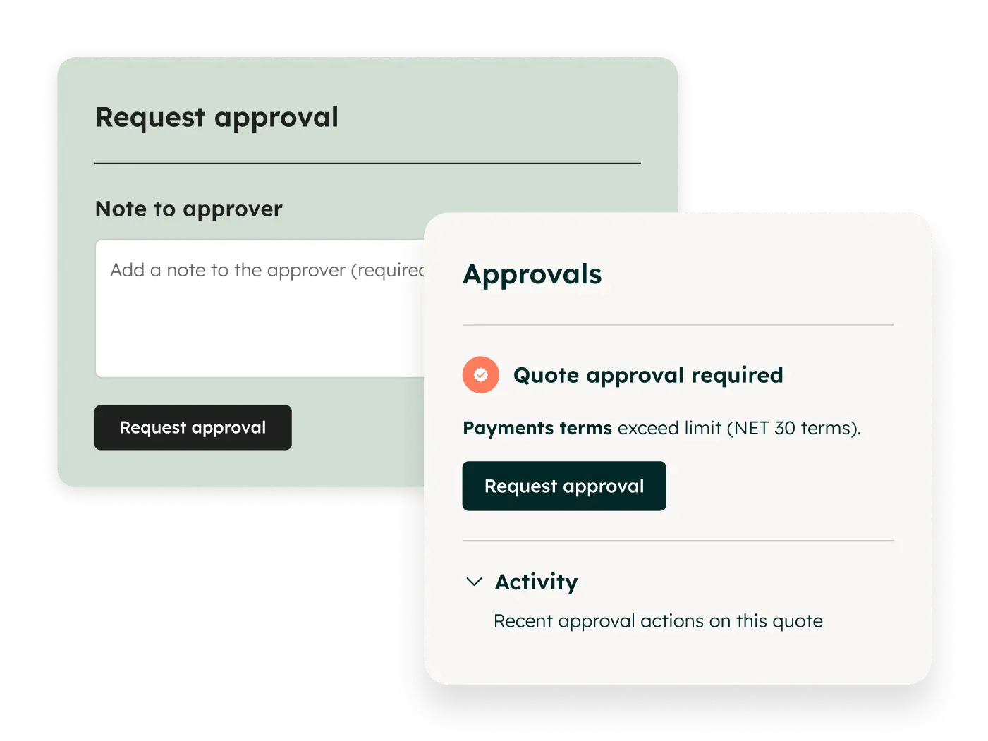 Commerce Hub Approvals interface
