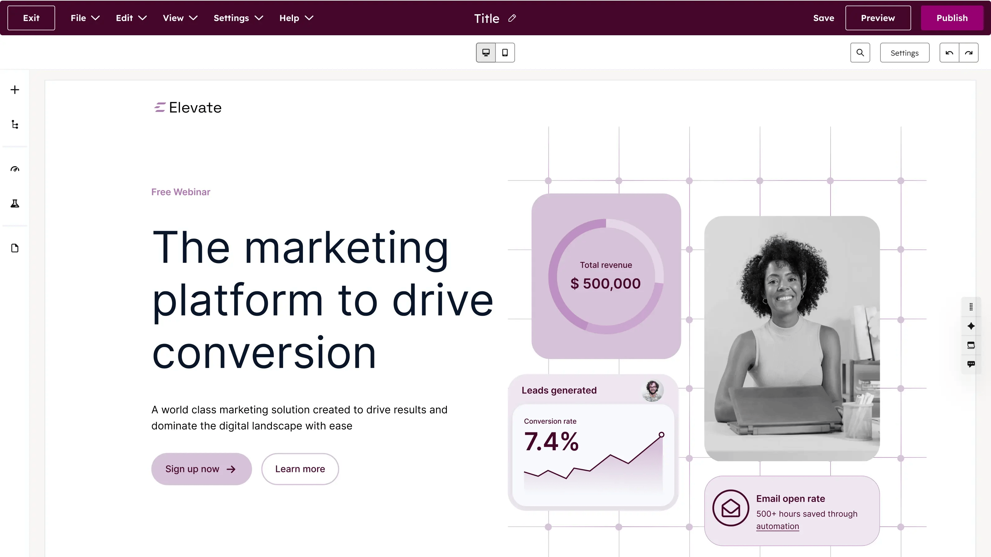 Content Hub - Landing Page Builder