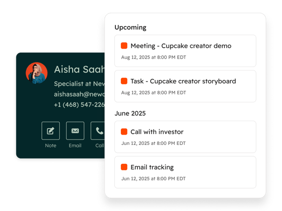 CRM contact record overview