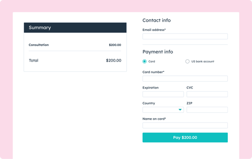 Checkout page