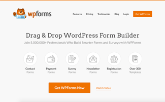 WPForms landing page