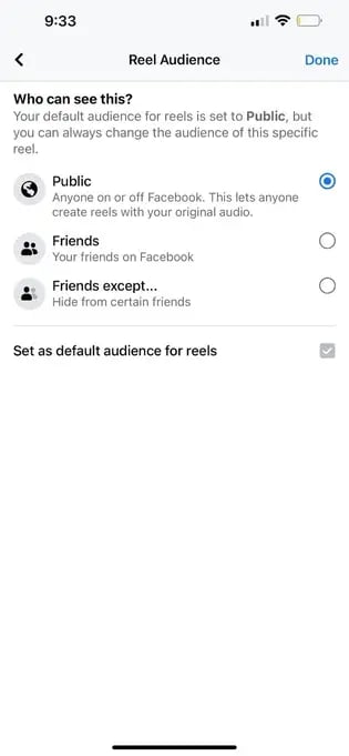 Step 5 - how to create reels on facebook 