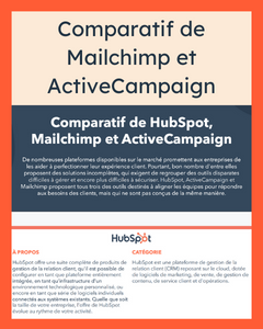 Compare Mailchimp  and ActiveCampaign - FR