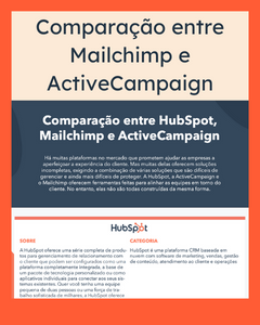 Comparação entre Mailchimp e ActiveCampaign