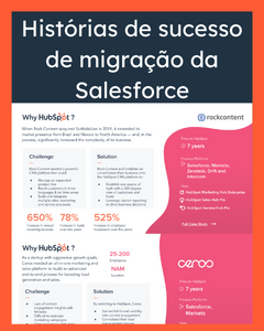 Histórias de sucesso de migração da Salesforce