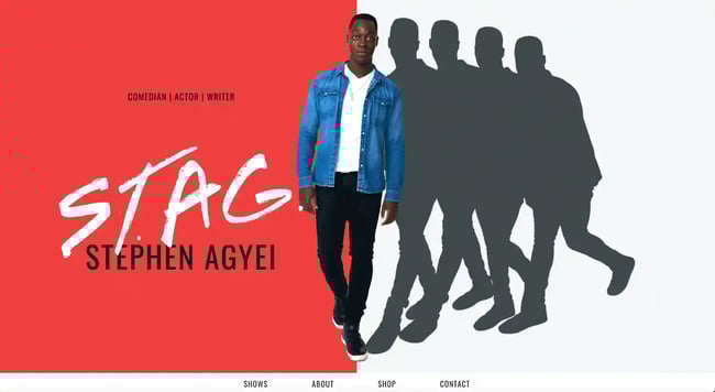 Stephen Agyei, actor website example