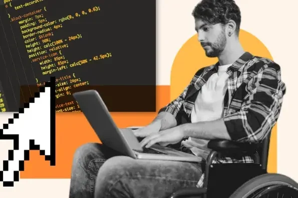 person adding html to css on a laptop