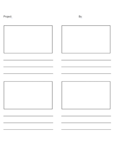 Storyboard template example for businesses with eight panels.
