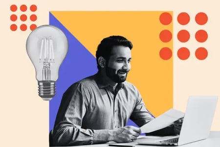 man learns about the b2b buyer journey 