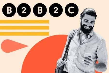 visual metaphor for b2b2c marketing