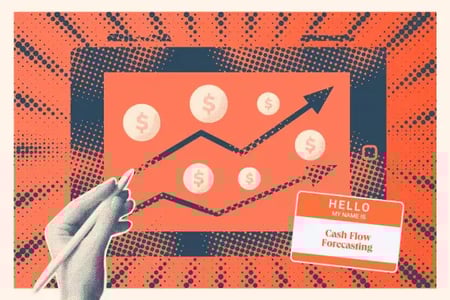graphic depicting a visual representation of cash flow forecasting