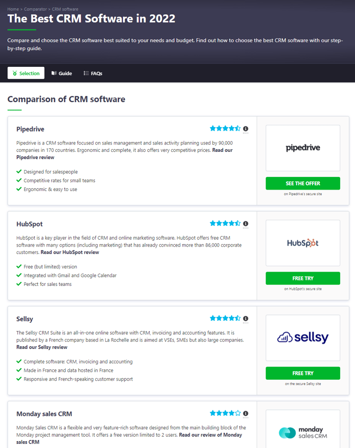 comparison reviews