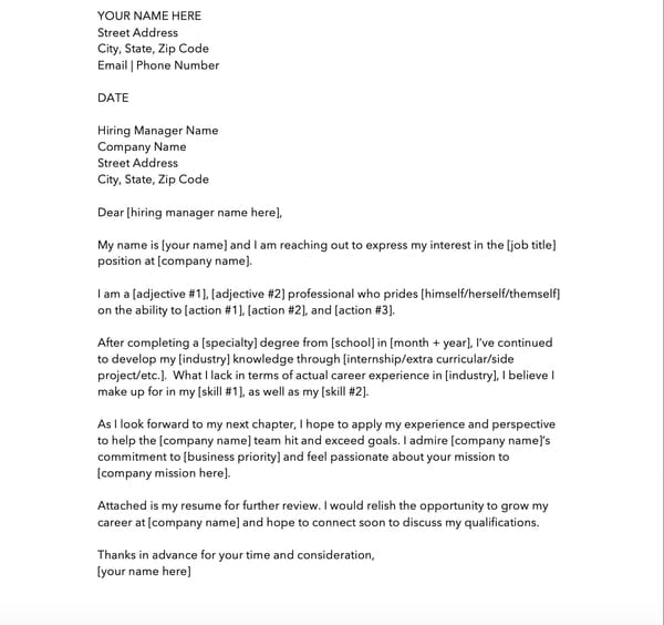 application letter for employment as a marketer Entry level job cover letter