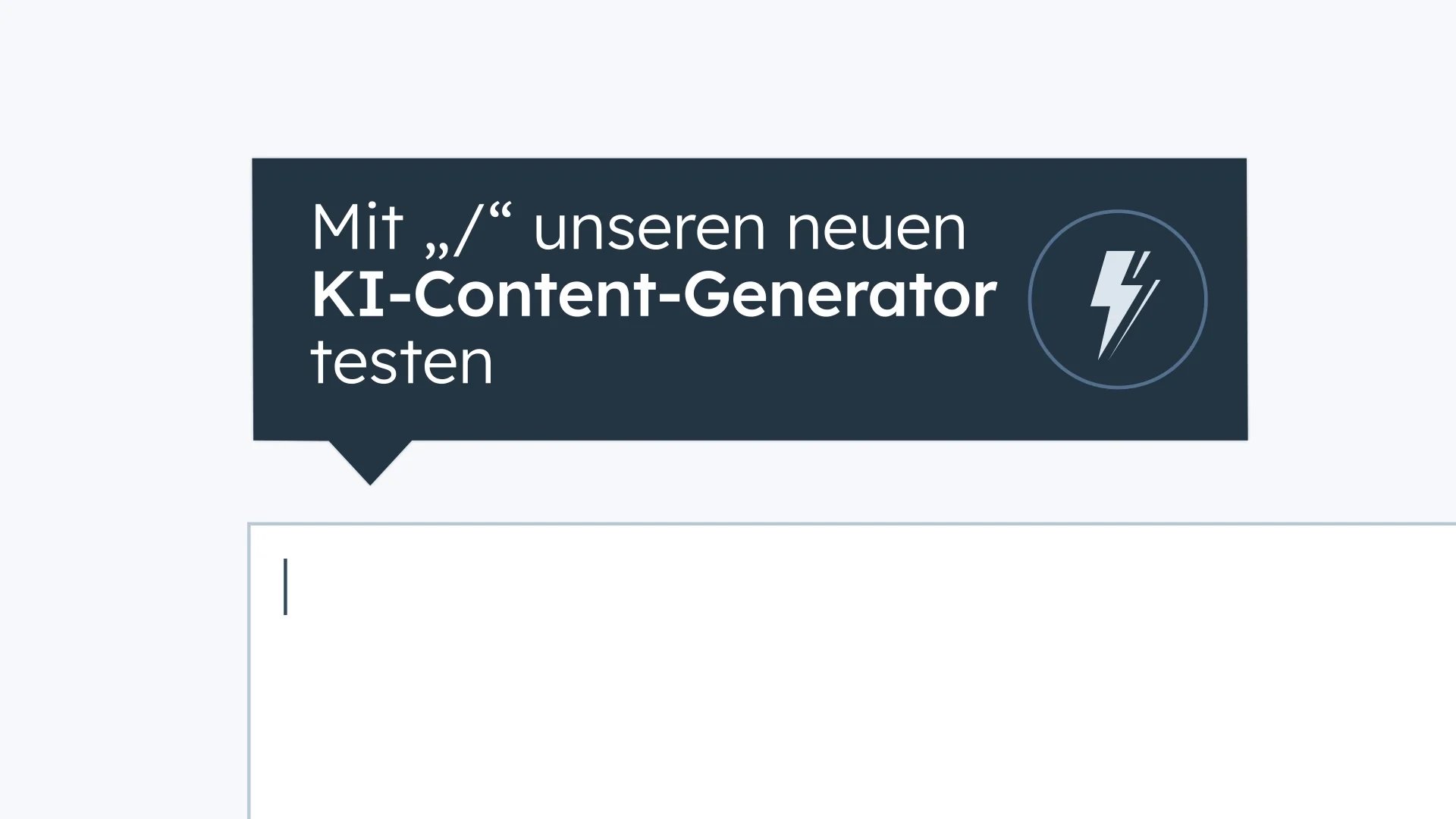 KI-Content-Generator von HubSpot im Einsatz