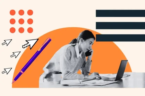 woman reviews customer behavior analytics