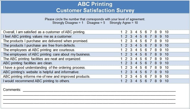 Questions On Customer Satisfaction Survey