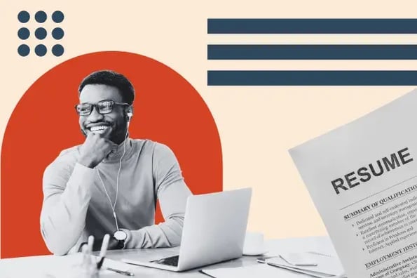 person writing a CSM resume