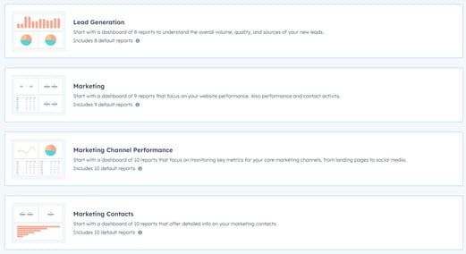 HubSpot's reporting dashboards