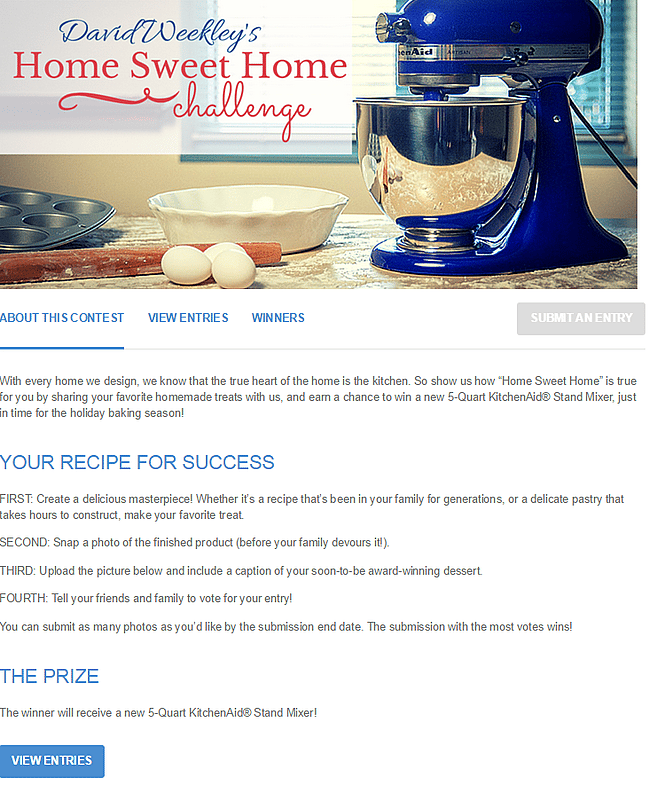 david weekly homes contest