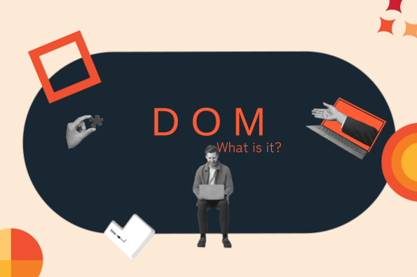 person on computer learning dom