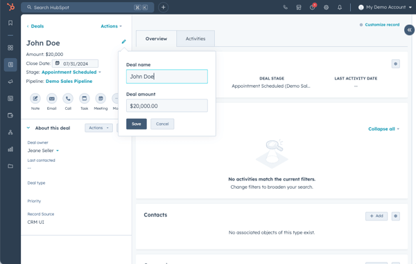 deal pipeline feature sui showing editing new deal