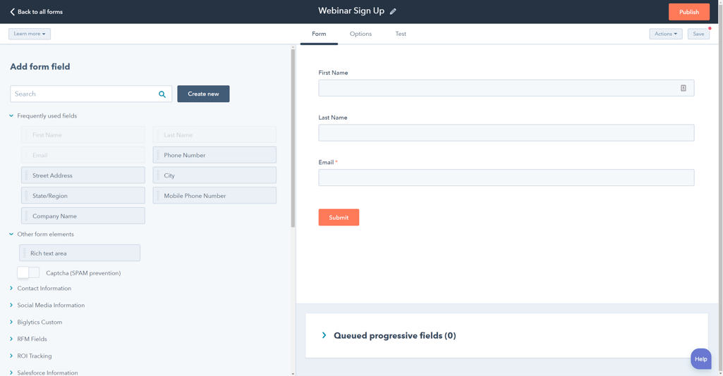 free online form builder hubspot marketing