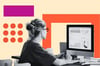 person using ai tools for website development on a computer