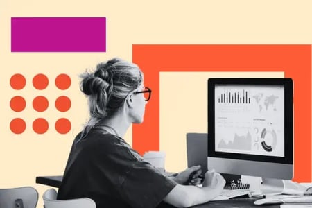 person using ai tools for website development on a computer