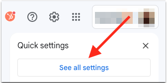The See all settings options in Gmail