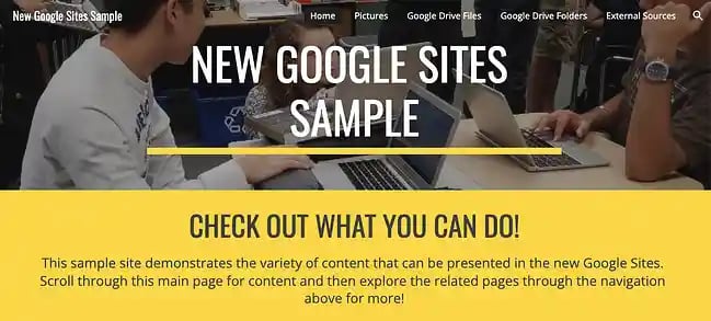 google sites assignment Google Sites tutorial examples: sylvania schools test website